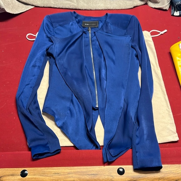BCBGMaxazria blue zip up jacket. - Picture 1 of 3